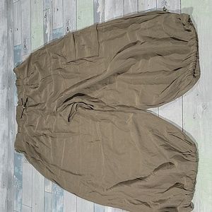 Anthropologie Olive Parachute Pants sz XL